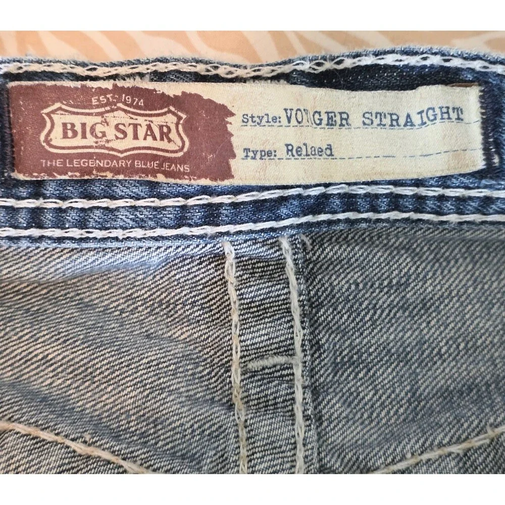 Vintage Buckle Big Star Voyager Men’s Jeans Y2K Grunge Distressed Relaxed 34x31